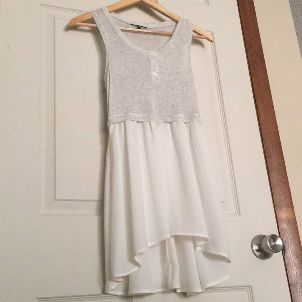 Heather gray and white dress